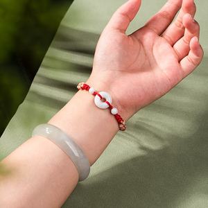 Anillos de seguridad de jadeíta natural, pulsera de Jade ajustable, joyería de mujer tejida de alta calidad, Jade al por mayor SL05 - Product Image 5