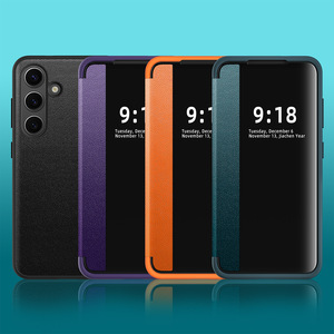 เคสหนังแบบพับได้กึ่งโปร่งใส ใช้งานร่วมกับ Samsung S25, S25 Plus และ S25 Ultra ได้ พร้อมหน้าต่างในตัว - Product Image 1