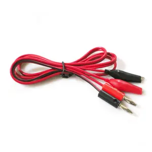 OEM Alligator Clip To Banana Plug Wire Black And Red Clips Test Lead Set Battery Clip Jumper Alligator Cables