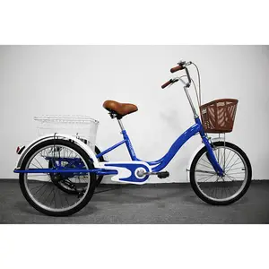 Old people tricycle bike/light bicycle wheels 20 inch best city adults 3 wheel tricycle rickshaw Shopping Tricycle