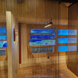 Cortina de Eslabones de Cadena de Aluminio de 1.6 mm de Diámetro, Cortina de Eslabones de Cadena de Malla Fina para Diseño de Interiores de Alta Gama - Product Image 2