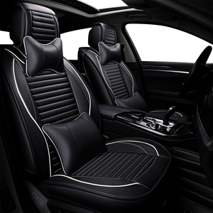 Fundas de Asiento de Coche de Cuero, Juego Completo Universal, Impermeables, Accesorios Interiores para Toyota Wildlander - Product Image 4