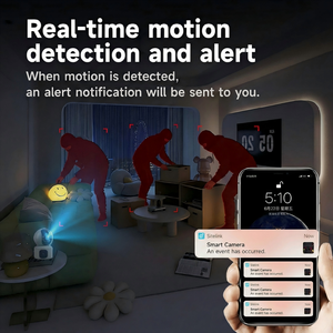 Caméra réseau intérieure sans fil, rotation à 355 degrés, CMOS, vision nocturne infrarouge, résistante à l'eau IP54, pour appartement, villa - Product Image 5