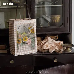 Tondo-bolsa de papel Kraft coreana, bolsa de papel de regalo de flores, para ramo, 2021