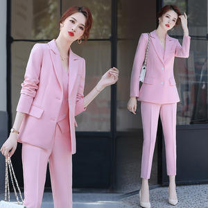 Precio barato de fábrica, chaqueta formal para mujer, trajes de negocios de tres piezas para mujer - Product Image 4