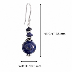 Orecchini pendenti vintage con perline blu, accessori da donna - Product Image 5