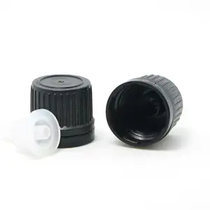18mm Bottle Caps Black White Plastic Anti Theft Cap Drops Of Plug Pipette