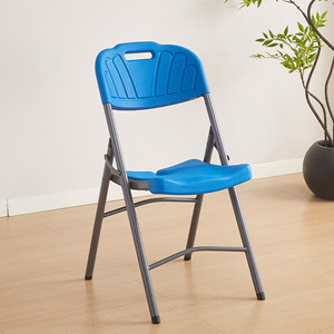 厂家直销塑料折叠椅现代会议用白色黑色户外桌椅套装 - Product Image 4