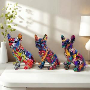 Figura Decorativa de Bulldog Americano en Resina Epoxi, Escultura Artística para Hogar, Oficina, Entrada y Vinoteca, Decoración de Arte Popular - Product Image 4