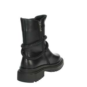 Bottines plates pour femme Manufacture D'Essai, style Chelsea noir avec panneaux latéraux élastiques et semelle épaisse - Product Image 3