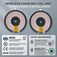 Bobine de charge sans fil blindée G42 G43 G50 6.3H à courant élevé 5W pour module de charge de batterie de chargeur Android Type-C