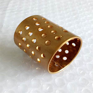 البطانات البرونزية الملفوفة مواد التشحيم الصلبة مطعمة النحاس تحمل jsb العلامة التجارية رقيقة الجدران هيكل البرونزية مع الثقوب - Product Image 1