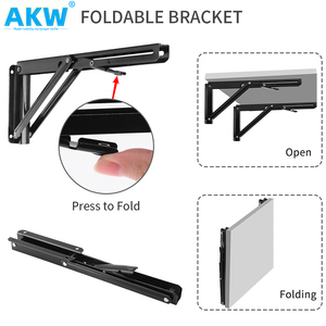 Сверхпрочная настенная складная металлическая регулируемая опора для углового стола из нержавеющей стали - Product Image 3