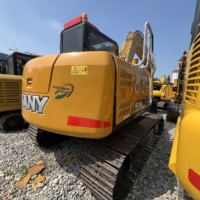 Mini-excavatrice sur chenilles hydraulique Sany SY75C Pro de 7,5 tonnes d'occasion, avec moteur et pompe Yanmar d'origine, à vendre à prix avantageux