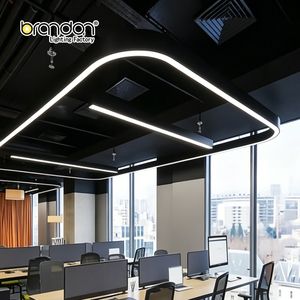 Lustre rectangulaire moderne UL connectable pour intérieur, éclairage dégradé, <span class=keywords><strong>luminaire</strong></span> mural linéaire à montage en surface - Product Image 1