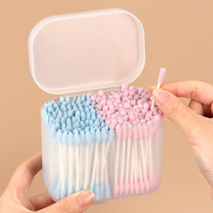 WEISHENG - Estuche Rectangular Transparente de Plástico con Tapa Abatible para Hisopos de Algodón, Caja Transparente para Hisopos de Algodón - Product Image 2