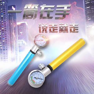 Pompe à vélo portable haute pression mini avec manomètre pour vélo, basketball, football - Product Image 3