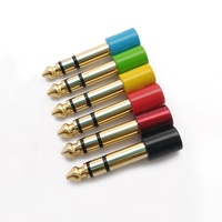 Connecteur Jack Mono TS 1/4 pouce OEM, 6 couleurs codées, prise dorée, poignée assortie, à souder, pour système PA de scène, fourniture d'usine