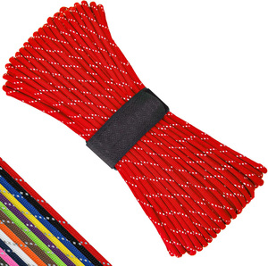 Cordón reflectante de paracord de 100 pies, 7 hebras de nailon 550, cordones de paracaídas de 4 mm de grosor, camuflaje, para tienda de campaña, <span class=keywords><strong>camping</strong></span>, senderismo, todas las estaciones - Product Image 1