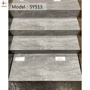 Piastrelle per Scale in Marmo Bianco Lucido Moderno di Foshan, Piastrelle in Porcellana a Tutta Massa per Gradini - Product Image 4