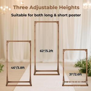 Letrero de Bienvenida de Madera, Soporte de Pie Ajustable, Decoración Floral para Bodas, Rectangular, Madera Maciza - Product Image 4