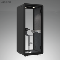 Cabine téléphonique sociale compacte insonorisée, salle de réunion insonorisée pour les cadres, salle de réunion insonorisée silencieuse, pod de bureau insonorisé avec sièges