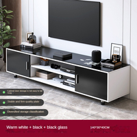 Meuble TV Moderne Minimaliste Luxe Léger et Table Basse, Ensemble pour Salon et Chambre Économique