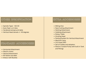 One Feed Auto All Geared Universal Milling Machine Built For Precision Metal Cutting Smooth Operation And Reliable Performance - Product Image 5