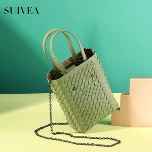 Nouvelle tendance de la mode Joker Macaron couleur unie Texture populaire épaule sac à main en bandoulière sac tressé fourre-tout sacs à main pour femmes - Product Image 4