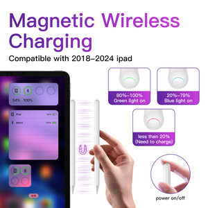 Lápiz Óptico de Plástico Wisoneng para iPad Pro 11/12.9, Carga Magnética, Indicador de Batería en Tiempo Real, Rechazo de Palma, Inclinación - Product Image 6