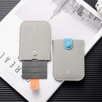 Dompet Kartu Mini Lipat Berlapis Desain Baru dari PU Ultra Tipis, Tempat Kartu Bank, Tempat Kartu Identitas, Tempat Kartu Nama
