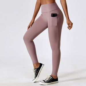 Leggings de <span class=keywords><strong>yoga</strong></span> stretch compression pour femmes taille haute doux pour la course à pied, cyclisme, collants de <span class=keywords><strong>yoga</strong></span>, pantalons de levage des fesses 2023 - Product Image 4