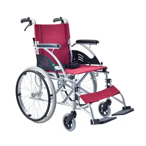 Supplies Portable Foldable Travel Aluminum Manual Wheel Chair Manual Lightweight Wheelchair