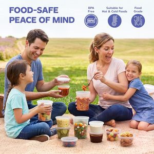 Factory Wholesales Microwavable Round Disposable Hot <b>Soup</b> Cup Plastic Deli <b>Container</b> Bowl with Tamper Evident - Product Image 5