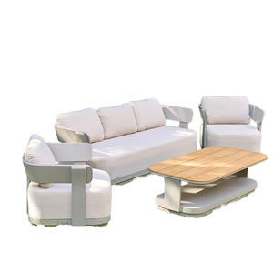 Modern Outdoor Yora <b>Sofa</b> <b>Set</b> with Waterproof Cushions Aluminum Frame Contemporary Design for Garden Patio Furniture - Product Image 1