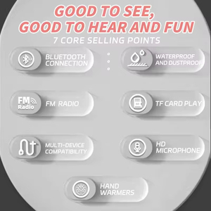 Calentador de Manos 2 en 1 con Altavoz Bluetooth TK440 con Diseño de Vaca de Dibujos Animados, con Correa, Compatible con Radio FM, Tarjeta TF, <span class=keywords><strong>Altavoces</strong></span> Portátiles Resistentes al Agua IP65 - Product Image 2