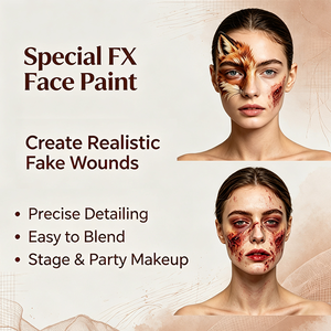 Palette de maquillage pour le visage à base d'eau, 15 couleurs neutres et terreuses, nude, pour enfants et maquillage professionnel, peinture de portrait, nuances personnalisées - Product Image 6