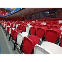 Sièges de stade pliables fixes, directement de l'usine, couleur personnalisable, chaises en plastique pour arènes sportives et gymnases scolaires