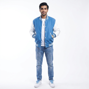 Chaqueta Varsity de Invierno Personalizada para Hombre, 100% Algodón, Cuello Alto, Diseño Acolchado de Alta Calidad, Opción de Logotipo Personalizado, Precio - Product Image 1