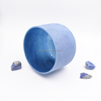 Bol chantant en quartz infusé de lapis-lazuli pour la guérison sonore et l'alchimie, idéal pour les bains sonores - Vente en gros