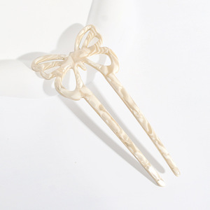 Fermaglio per Capelli Stile Antico <span class=keywords><strong>2026</strong></span> con Fiore e Fiocco, Accessorio per Acconciature in Acetato - Product Image 6