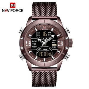 Reloj Naviforce 9153 para Hombre, Doble Pantalla, Cuarzo Digital, Correa Milanesa, Cuarzo Japonés, Montre Naviforce - Product Image 1