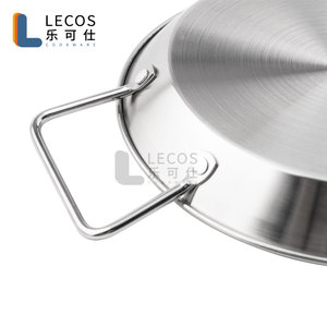 LECOS Fabrication Chine Poêle à frire à <span class=keywords><strong>induction</strong></span> <span class=keywords><strong>pour</strong></span> la restauration, antiadhésive, grande poêle, cuisine espagnole, acier inoxydable, poêle à <span class=keywords><strong>paella</strong></span> <span class=keywords><strong>pour</strong></span> fruits de mer - Product Image 5