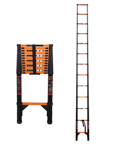 Échelle télescopique en acier au carbone de 5,1 m (16,7 pi) - Échelle pliante pour usage domestique, extérieur et construction - Vente directe d'usine - Product Image 1