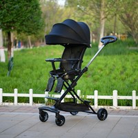 Poussette Bébé XCD - Cadre en Acier Inoxydable Oxford, Capacité de Charge 20KG, Pliable, Conception à un Clic pour Assis, Allongé et Marche, pour Enfants