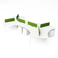 Station de travail moderne et professionnelle, 8 places, avec 3 tiroirs, équipement sous bureau, nouveau