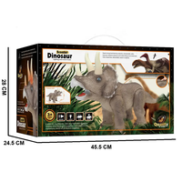 MILI Triceratops Électrique Mécanique Extra-Large, Scooter Dinosaure Montable avec Lumières et Sons, Jouet en Plastique, Animaux Dinosaures