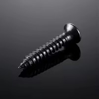 Vis à cloison sèche collées sur bande plastique, filetage fin JIS M3.5 M3.8, finition noire, acier inoxydable phosphé, classe 4.8 et 6.8