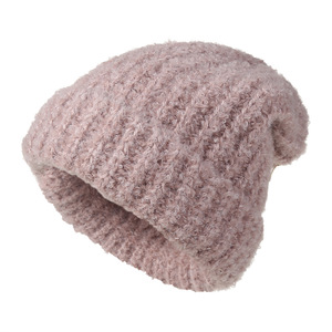 Gorros gruesos cálidos de esquí de invierno, gorros, gorro para mujer, gorros de punto, sombreros, ropa de calle de Color sólido - Product Image 6