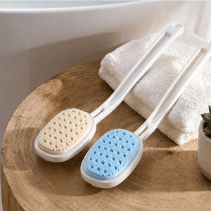 Bath <b>Brush</b> With Long Handle Oval Shape PP Material Shower Massage <b>Brush</b> For Back Cleaning And Exfoliation - Product Image 1